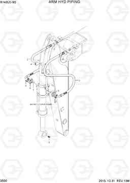 3500 ARM HYD PIPING R140LC-9S, Hyundai