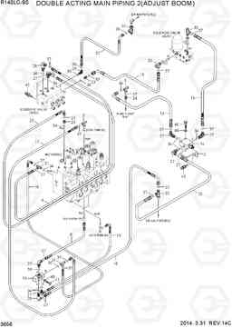 3656 DOUBLE ACTING MAIN PIPING 2(ADJUST BOOM) R140LC-9S, Hyundai