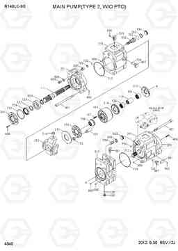 4040 MAIN PUMP(TYPE 2, W/O PTO) R140LC-9S, Hyundai