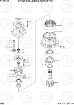 4110 SWING REDUCTION GEAR(TYPE 1) R140LC-9S, Hyundai