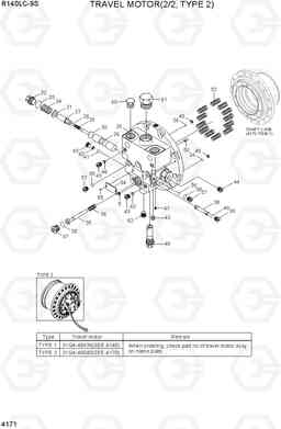 4171 TRAVEL MOTOR(2/2, TYPE 2) R140LC-9S, Hyundai