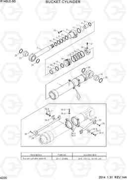 4220 BUCKET CYLINDER R140LC-9S, Hyundai