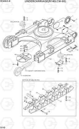 5110 UNDERCARRIAGE(R140LCM-9S) R140LC-9S, Hyundai