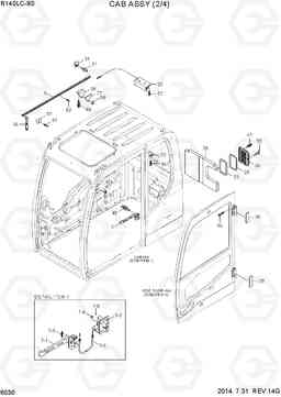 6030 CAB ASSY(2/4) R140LC-9S, Hyundai