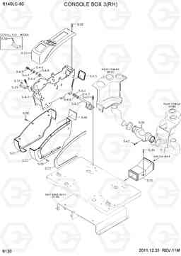 6130 CONSOLE BOX 3(RH) R140LC-9S, Hyundai