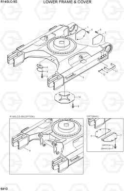 6410 LOWER FRAME & COVER R140LC-9S, Hyundai