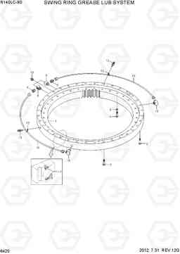 6420 SWING RING GREASE LUB SYSTEM R140LC-9S, Hyundai