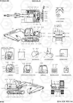 8100 DECALS R140LC-9S, Hyundai