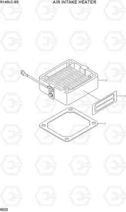 9020 AIR INTAKE HEATER R140LC-9S, Hyundai