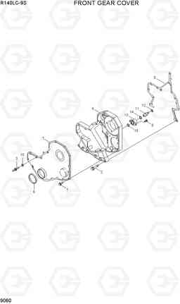 9060 FRONT GEAR COVER R140LC-9S, Hyundai