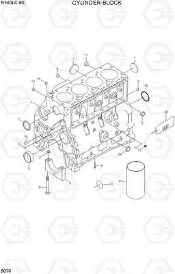 9070 CYLINDER BLOCK R140LC-9S, Hyundai