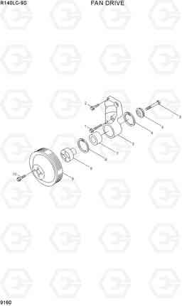 9160 FAN DRIVE R140LC-9S, Hyundai