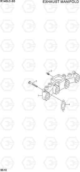 9510 EXHAUST MANIFOLD R140LC-9S, Hyundai
