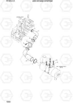 1020 AIR INTAKE SYSTEM R140LC-9V(INDIA), Hyundai