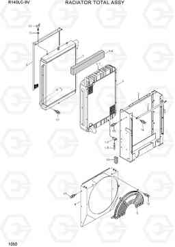 1050 RADIATOR TOTAL ASSY R140LC-9V(INDIA), Hyundai