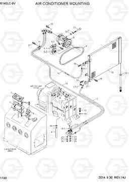 1100 AIR CONDITIONER MOUNTING R140LC-9V(INDIA), Hyundai