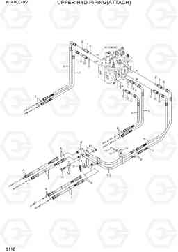 3110 UPPER HYD PIPING(ATTACH) R140LC-9V(INDIA), Hyundai