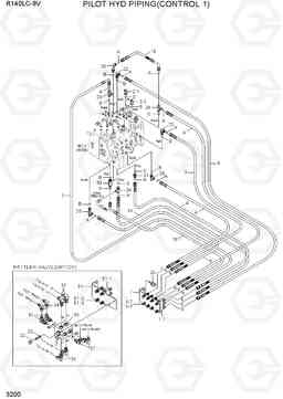 3200 PILOT HYD PIPING(CONTROL 1) R140LC-9V(INDIA), Hyundai