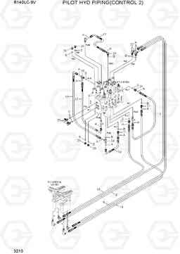 3210 PILOT HYD PIPING(CONTROL 2) R140LC-9V(INDIA), Hyundai