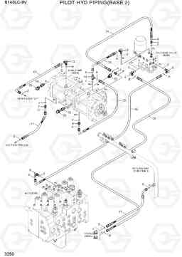 3250 PILOT HYD PIPING(BASE 2) R140LC-9V(INDIA), Hyundai