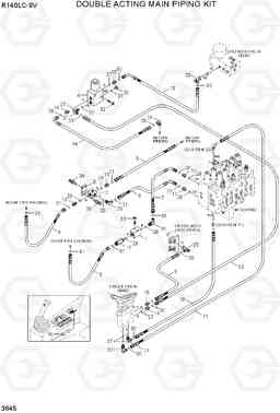 3645 DOUBLE ACTING MAIN PIPING KIT R140LC-9V(INDIA), Hyundai