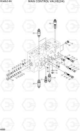 4050 MAIN CONTROL VALVE(2/4) R140LC-9V(INDIA), Hyundai