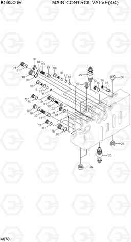 4070 MAIN CONTROL VALVE(4/4) R140LC-9V(INDIA), Hyundai