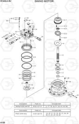 4100 SWING MOTOR R140LC-9V(INDIA), Hyundai