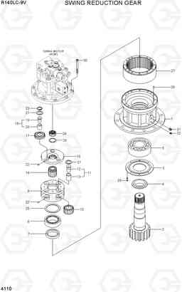 4110 SWING REDUCTION GEAR R140LC-9V(INDIA), Hyundai