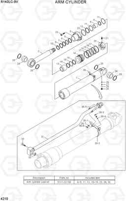 4210 ARM CYLINDER R140LC-9V(INDIA), Hyundai