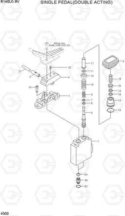 4300 SINGLE PEDAL(DOUBLE ACTING) R140LC-9V(INDIA), Hyundai