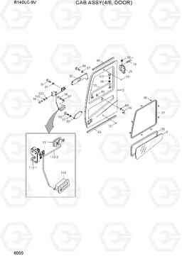 6050 CAB ASSY(4/6, DOOR) R140LC-9V(INDIA), Hyundai