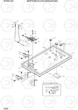 6100 BOTTOM PLATE MOUNTING R140LC-9V(INDIA), Hyundai