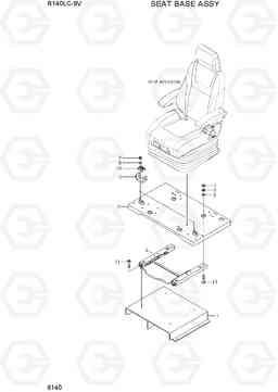 6140 SEAT BASE ASSY R140LC-9V(INDIA), Hyundai