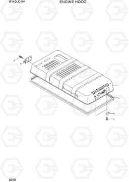 6250 ENGINE HOOD R140LC-9V(INDIA), Hyundai