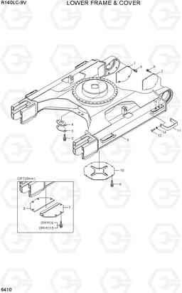 6410 LOWER FRAME & COVER R140LC-9V(INDIA), Hyundai