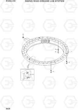 6420 SWING RING GREASE LUB SYSTEM R140LC-9V(INDIA), Hyundai