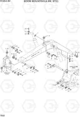 7010 BOOM MOUNTING(4.6M, STD) R140LC-9V(INDIA), Hyundai