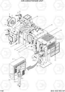 1130 AIR CONDITIONER UNIT R140W-7, Hyundai