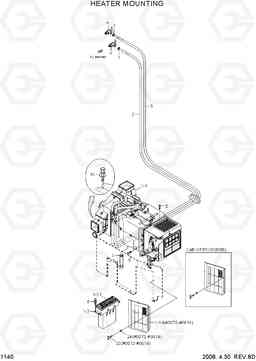 1140 HEATER MOUNTING R140W-7, Hyundai