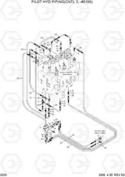 3220 PILOT HYD PIPING(CNTL 3, -#0198) R140W-7, Hyundai