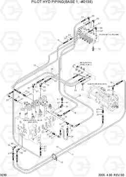 3230 PILOT HYD PIPING(BASE 1, -#0198) R140W-7, Hyundai