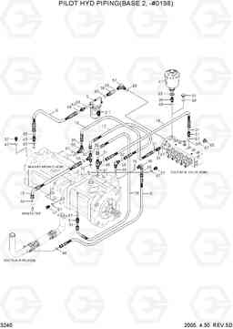 3240 PILOT HYD PIPING(BASE 2, -#0198) R140W-7, Hyundai