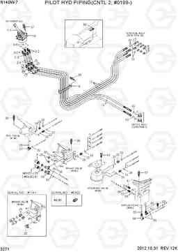 3271 PILOT HYD PIPING(CNTL 2, #0199-) R140W-7, Hyundai