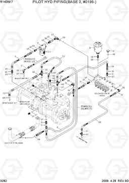 3282 PILOT HYD PIPING(BASE 3, #0199-) R140W-7, Hyundai