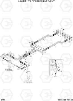 3465 LOWER HYD PIPING 2(F/BLD R/OUT) R140W-7, Hyundai