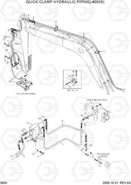 3550 QUICK CLAMP HYD PIPING(-#0036) R140W-7, Hyundai