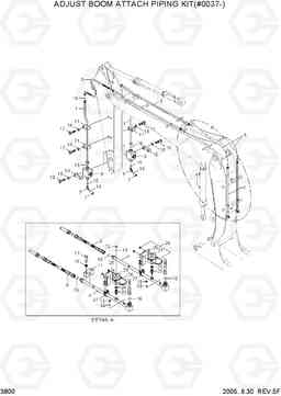 3800 ADJUST BOOM ATTACH PIPING KIT(#0037-) R140W-7, Hyundai