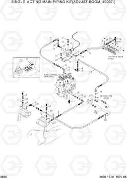 3820 S/ACT MAIN PIPING KIT(ADJUST BM,#0037-) R140W-7, Hyundai