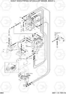 3840 D/ACT MAIN PIPING KIT(ADJUST BM,#0037-) R140W-7, Hyundai